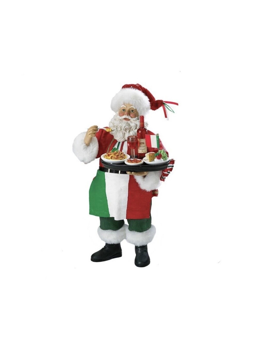 Kurt Adler Fabriché Musical Italian Santa Standing Christmas Figurine, 10.5" New